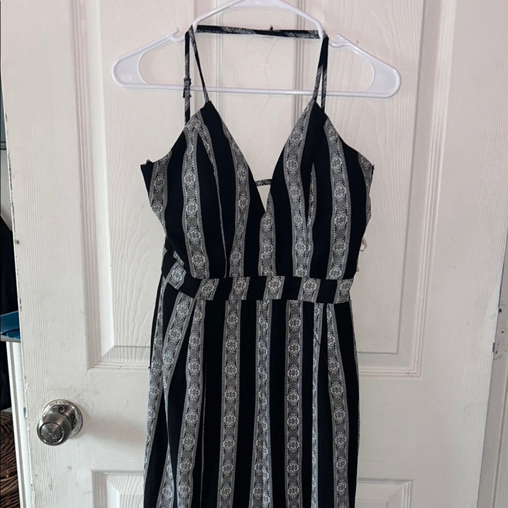 Black and White Striped Dress